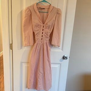All that Jazz Vintage Blush Long Sleeve Dress